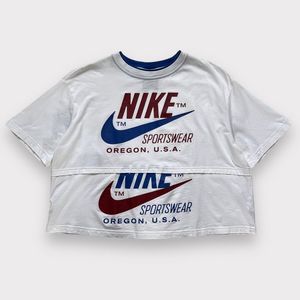 Nike Sportswear Icon Clash Logo Top Medium DB3849-100 Short Crop Tee T Shirt